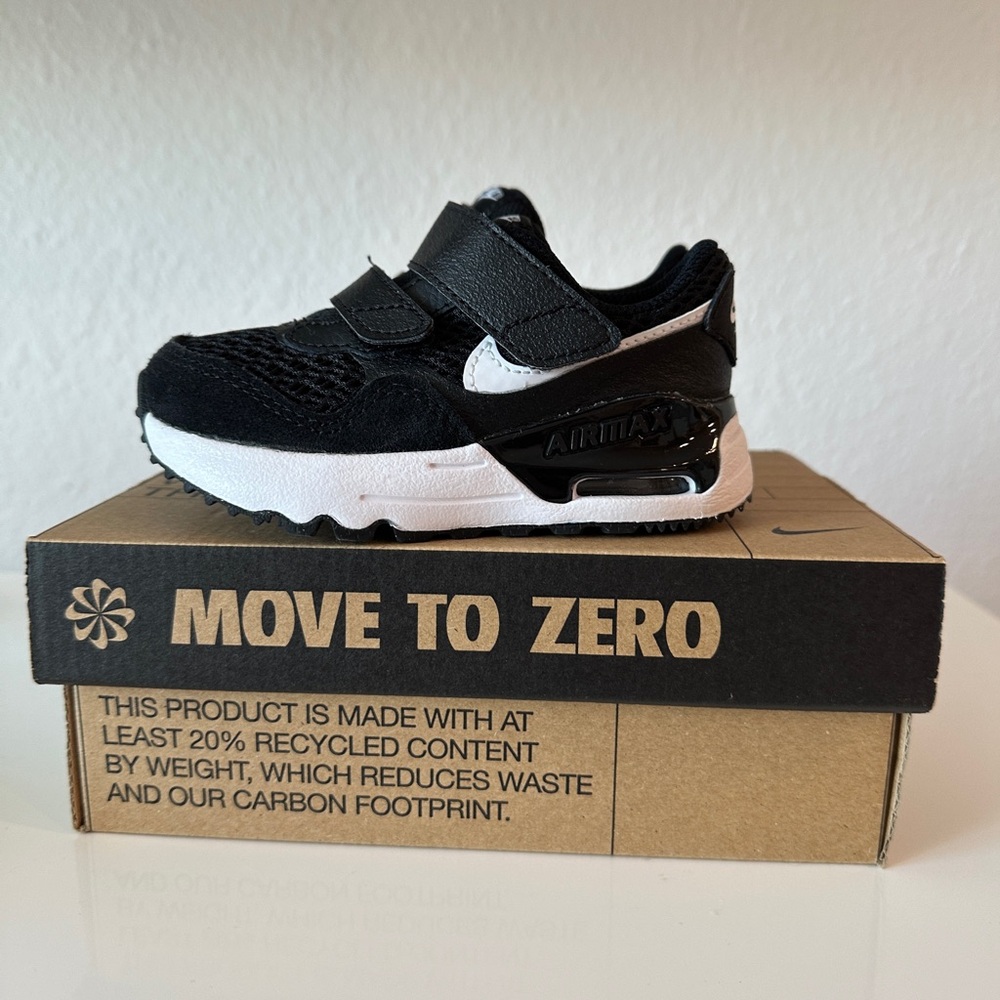 NIKE AIR MAX SYSTM (TD) SHOES Black size 6C - Picture 4 of 7